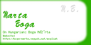 marta boga business card